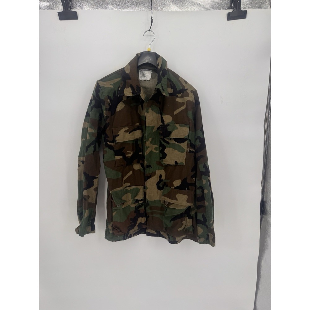 Military Jacket Mens Medium Long BDU Shirt Combat Coat M81 Woodland Camo USA